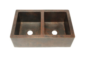 35" x 22" Apron Copper Sink - 50/50