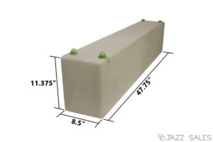 Water Tank 8.5"W x 47.75"L x 11.375"H (18 Gallon) Model #W0080 with Four 1/2" FPT Fittings on One Side