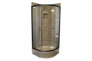 32" Round Shower Door with Clear Glass -Dark Oil Rubbed Bronze