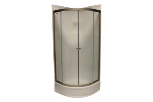 32" Round Shower Door with Obscured Glass - Nickel