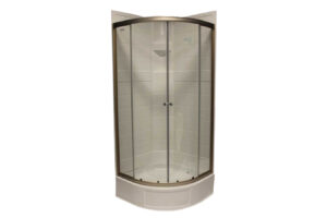 32" Round Shower Door with Clear Glass - Nickel