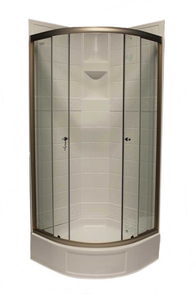 32 Round Shower Door With Clear Glass, Round Glass Shower Doors