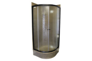32" Round Shower Door with Obscured Glass - Dark Oil Rubbed Bronze