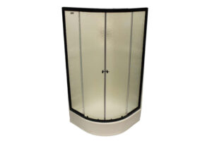 36" Round Shower Door with Obscured Glass - Dark Oil Rubbed Bronze