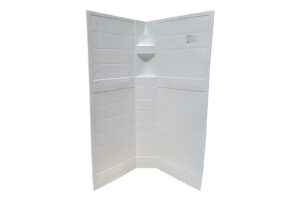 36" x 67" Hex Surround - Tiled - White