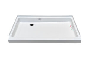 24" x 32" Shower Pan - Left Hand Drain - White