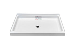 24" x 32" Shower Pan - Center Drain - White