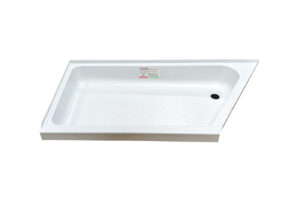 23.875" x 45.5625" Slant Angle Shower Pan - White