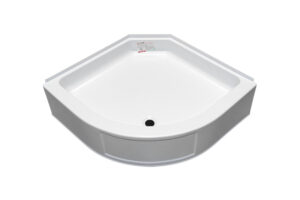 36" Hex Pan with Round Front - White