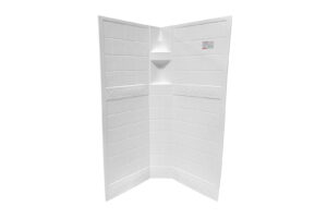 32" x 72" Hex Surround - Tiled - White