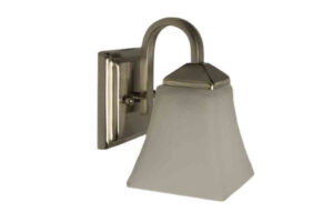 Single Globe Wall Mount Light - Brushed Nickel with Snow Glass - Torino Style