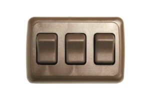 '@Home Series Triple Switch - Brown