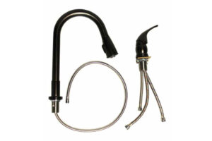 Single Lever Pedestal Pull Out Kitchen Faucet - Venetian Bronze