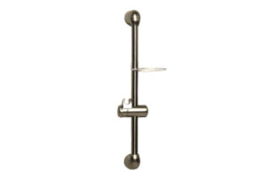 Shower Slide Bar with Soap Dish - Brushed Nickel