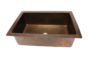 33" x 22" Kitchen Copper Sink