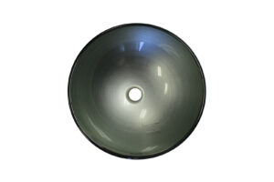 16" Silver Glass Bowl Vessel Sink