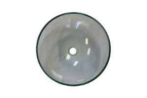 16" Clear Glass Bowl Vessel Sink