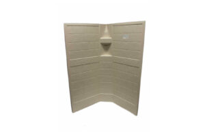 34" x 72" Hex Surround - Tiled - Parchment