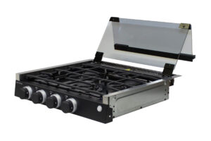 Triple Burner Gas Cooktop - Black