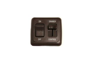 '@Home Series Single Switch with Dimmer - Brown