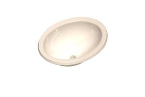 10" x 13" Plastic Oval Sink - White