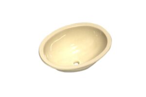 12" x 15" Plastic Oval Sink - Almond
