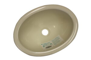 10" x 13" Acrylic Oval Sink - Biscuit