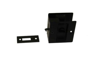 Pocket Door Pull with Lock - Oil Rubbed Bronze