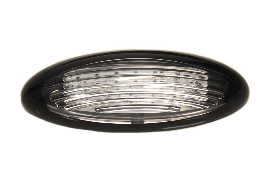 Amber LED Porch Light - Black