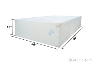 Water Tank 36"W x 63"L x 13"H (123 Gallon) Model #W1302 with Four 1/2" FPT Fittings