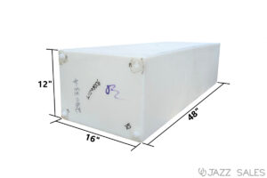 Water Tank 16"W x 48"L x 12"H (37 Gallon) Model #W1295 with Four 1/2” FPT Fittings