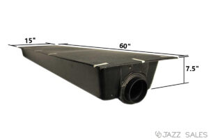 Holding Tank 15"W x 60"L x 7.5"H (18 Gallon) Model # HT545 - Center End Drain