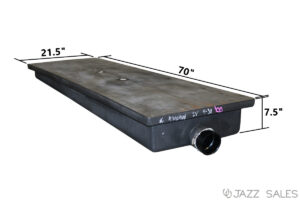 Holding Tank 21.5"W x 70"L x 7.5"H (29 Gallon) Model #H1404 - Center End Drain