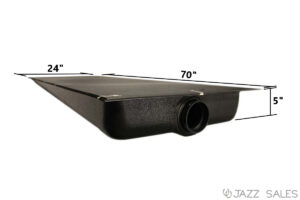 Holding Tank 17.75"W x 70"L x 7"H (21 Gallon) Model #HT473 - Center End Drain