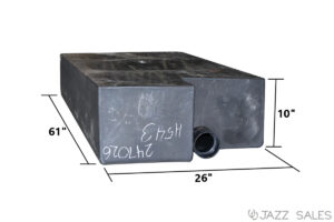 Holding Tank Roto-Molded 26"W x 61"L x 10"H (60 Gallon) Model #H543 - Recessed End Drain