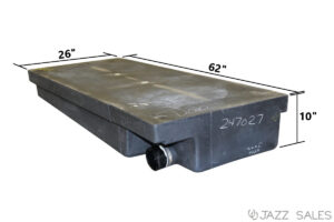 Holding Tank Roto-Molded 26"W x 62"L x 10"H (50 Gallon) Model #H992 - Recessed Right Hand Drain