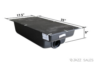 Holding Tank 17.5"W x 35"L x 9"H (19 Gallon) Model # HT383 - Recessed End Drain