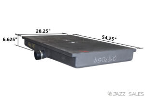 Holding Tank Roto-Molded 28.25"W x 54.25"L x 6.625 "H (32 Gallon) Model #H934 - Center Side Drain