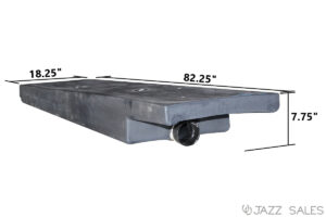 Holding Tank Roto-Molded 18.25"W x 82.25"L x 7.75"H (40 Gallon) Model #H585 - Recessed End Drain